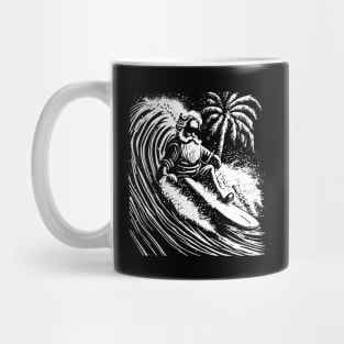 Merry Surfmas, Santa Waving, Christmas, Surf Gift, Santa Gift Mug